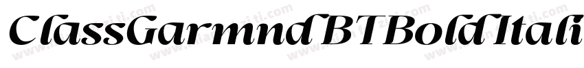 ClassGarmnd BT Bold Italic字体转换